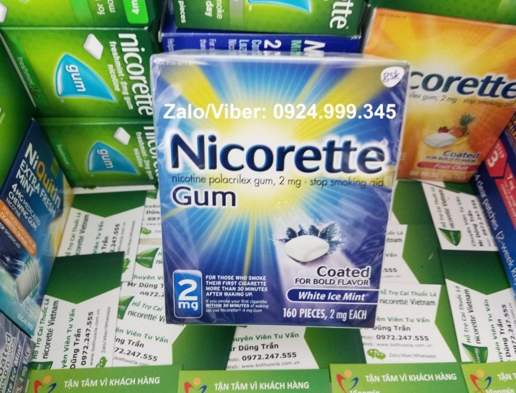 Kẹo nhai Nicorette hỗ trợ cai thuốc lá